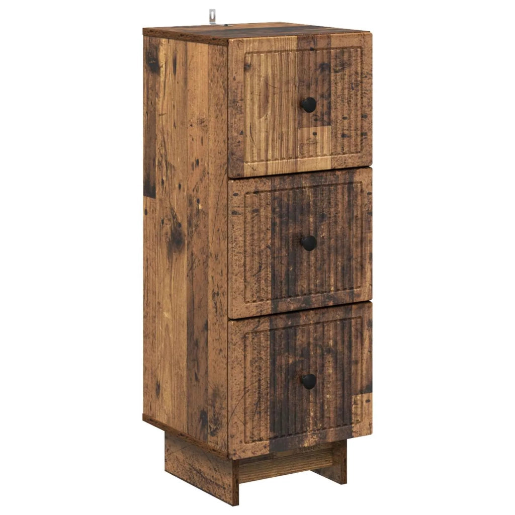 Mobile con Cassetti Legno antico 33 x 34,5 x 90 cm 893933