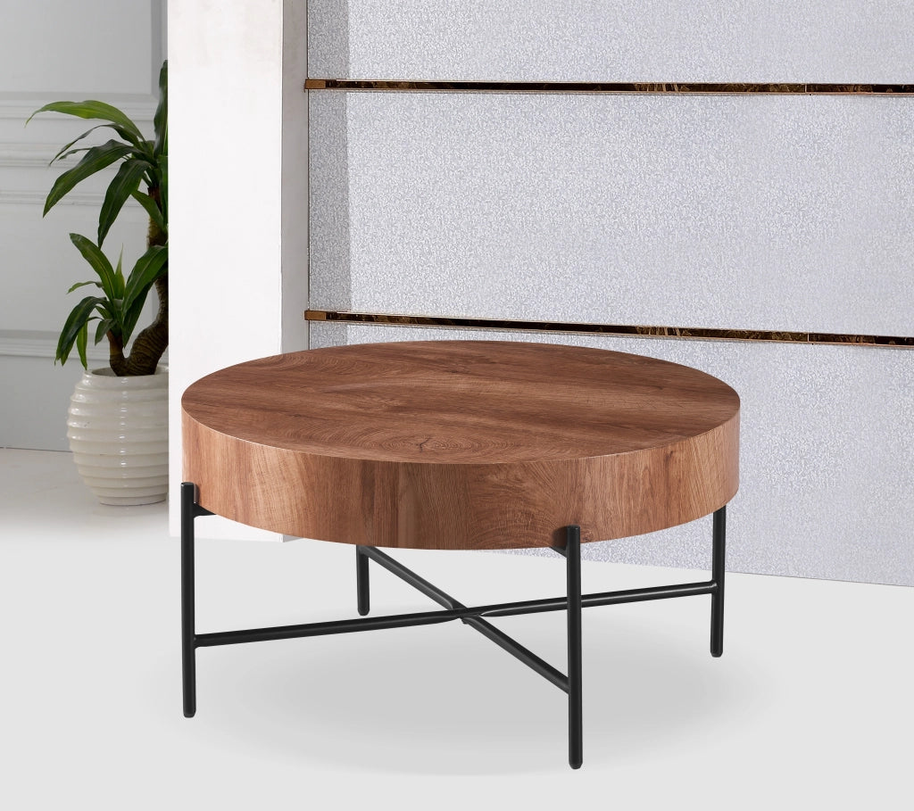 Tavolino da caffè KAMIK in MDF marrone