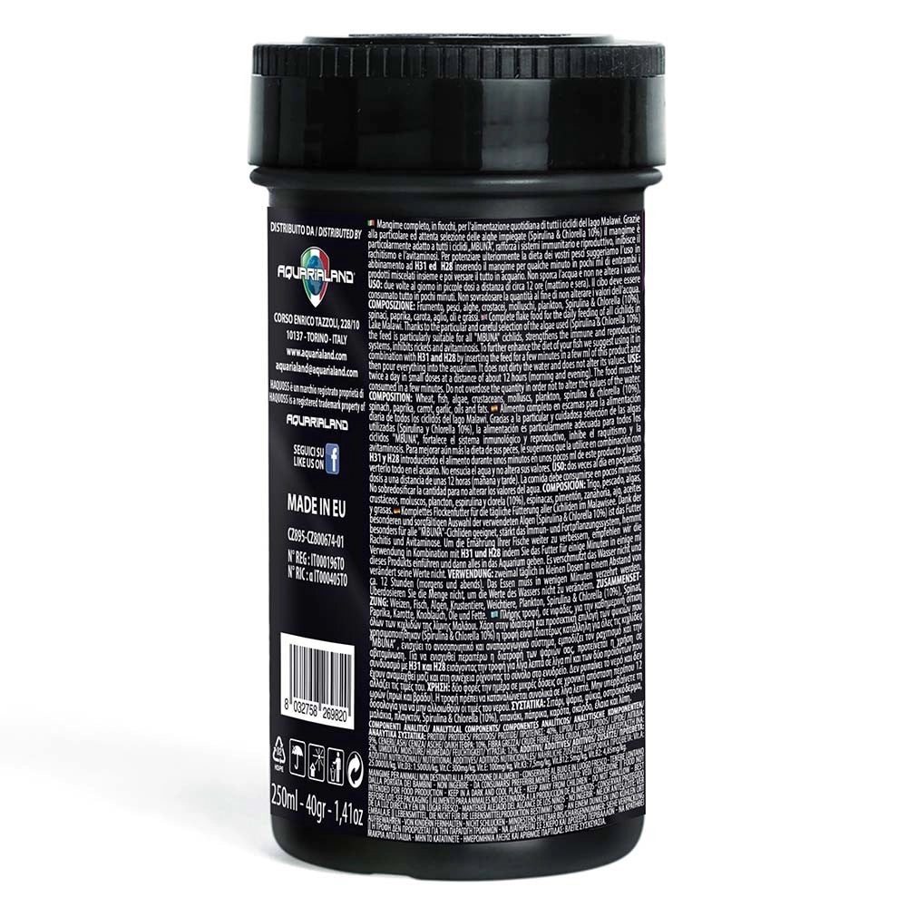 Haquoss Malawi Flakes 250ml/40gr - mangime in scaglie per ciclidi del lago Malawi