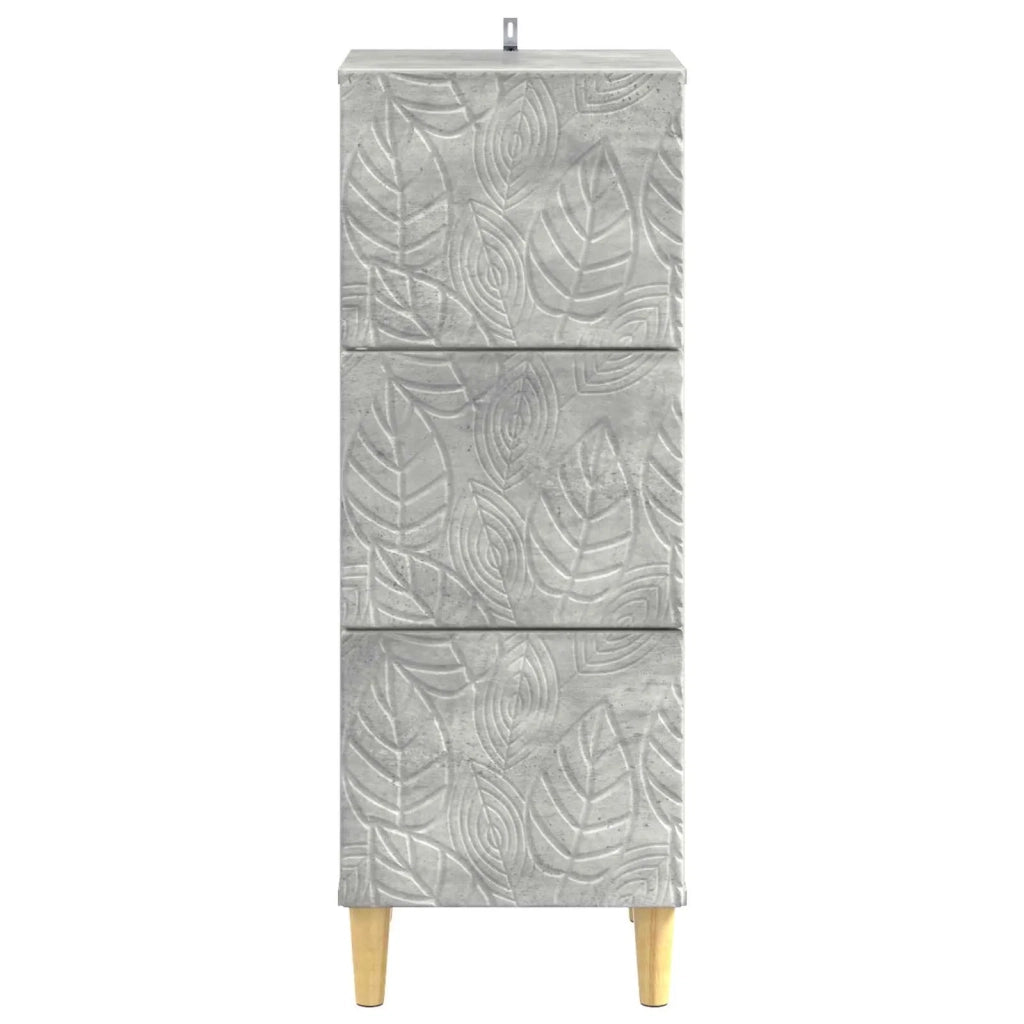 Mobile con Cassetti Grigio Cemento 33 x 34,5 x 90 cm 895078