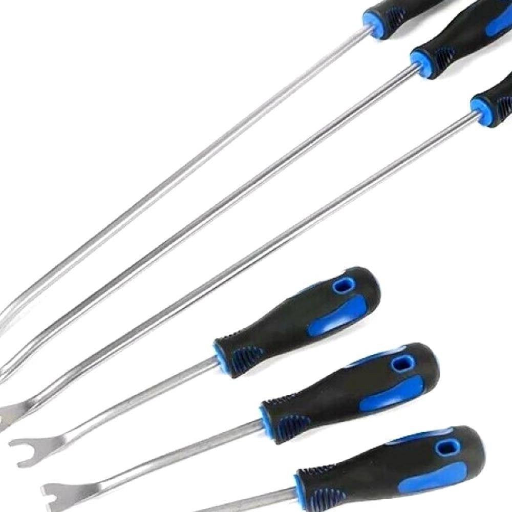 Trade Shop - Set 6 Pz Leva Rimozione Trim Clip Pannelli Auto Staccabottoni In Acciaio 21136 -
