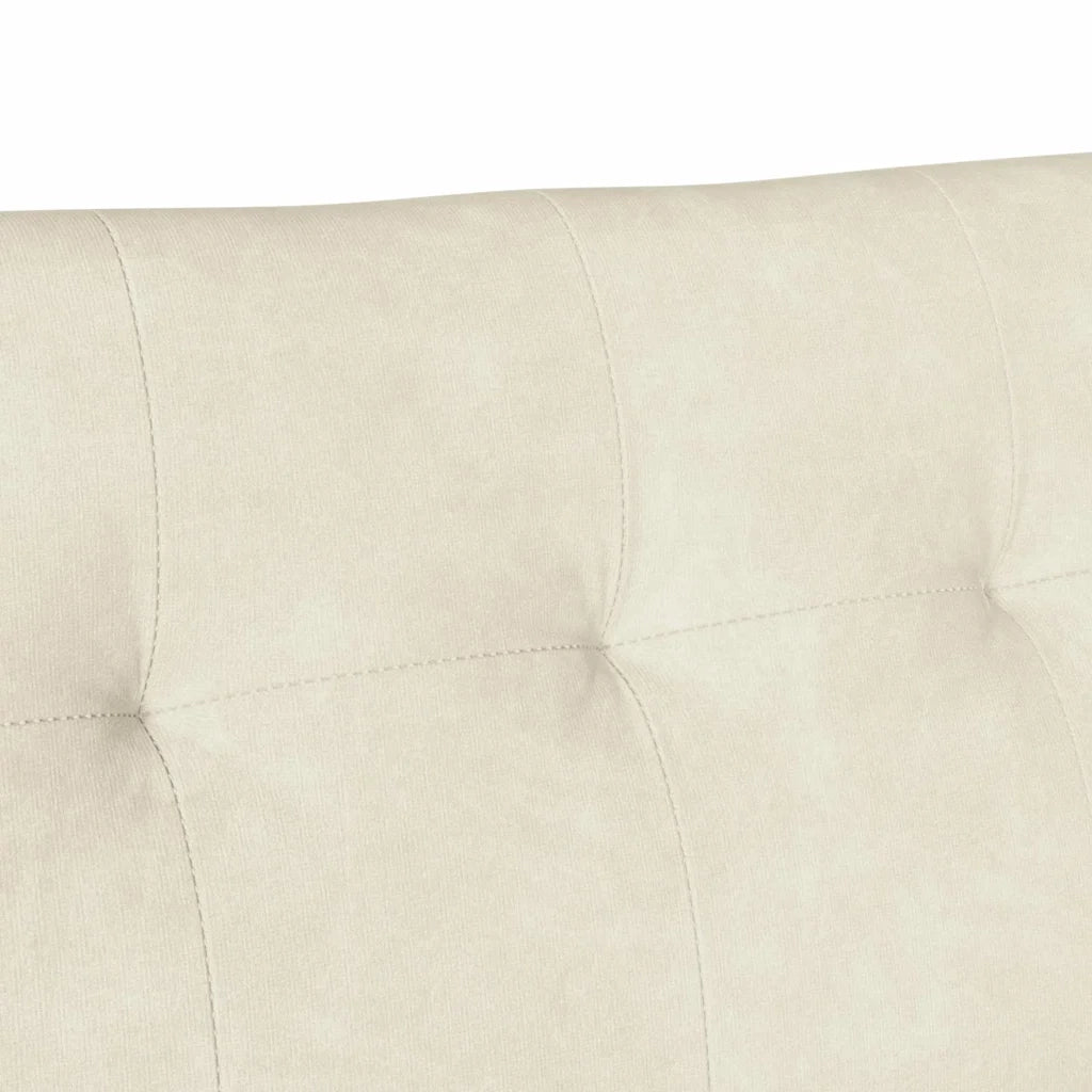 Panca Chesterfield Crema 112 x 65,5 x 75 cm Velluto 42019293