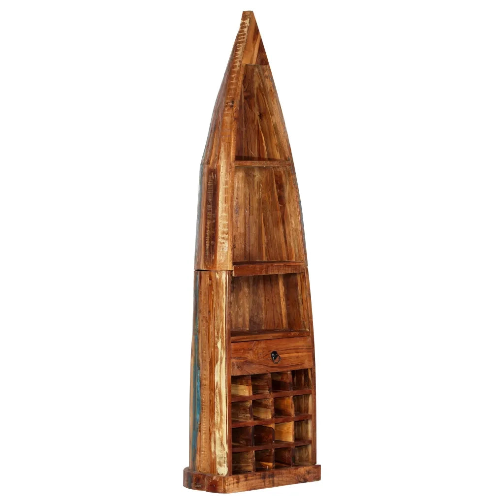 Portavino 50x40x180 cm in Legno Massello di Recupero 247879