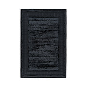 Tappeto Kalea in poliestere a tessitura piatta nero 80x150 cm
