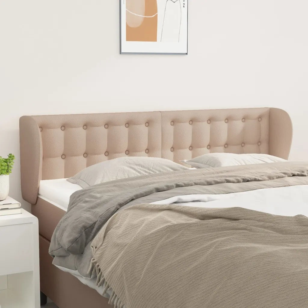 Testiera ad Orecchio Cappuccino 147x23x78/88 cm in Similpelle 3117239
