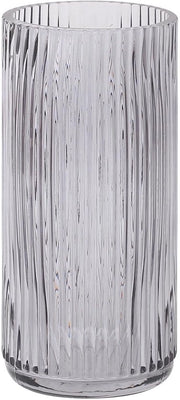 Vaso in vetro nero per fiori, vaso a rilievo in vetro, vaso per fiori nero, alta vetrina per salotto, tavolo da pranzo, matrimonio, scaffale libri, ufficio, 20 cm