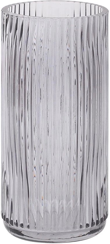 Vaso in vetro nero per fiori, vaso a rilievo in vetro, vaso per fiori nero, alta vetrina per salotto, tavolo da pranzo, matrimonio, scaffale libri, ufficio, 20 cm