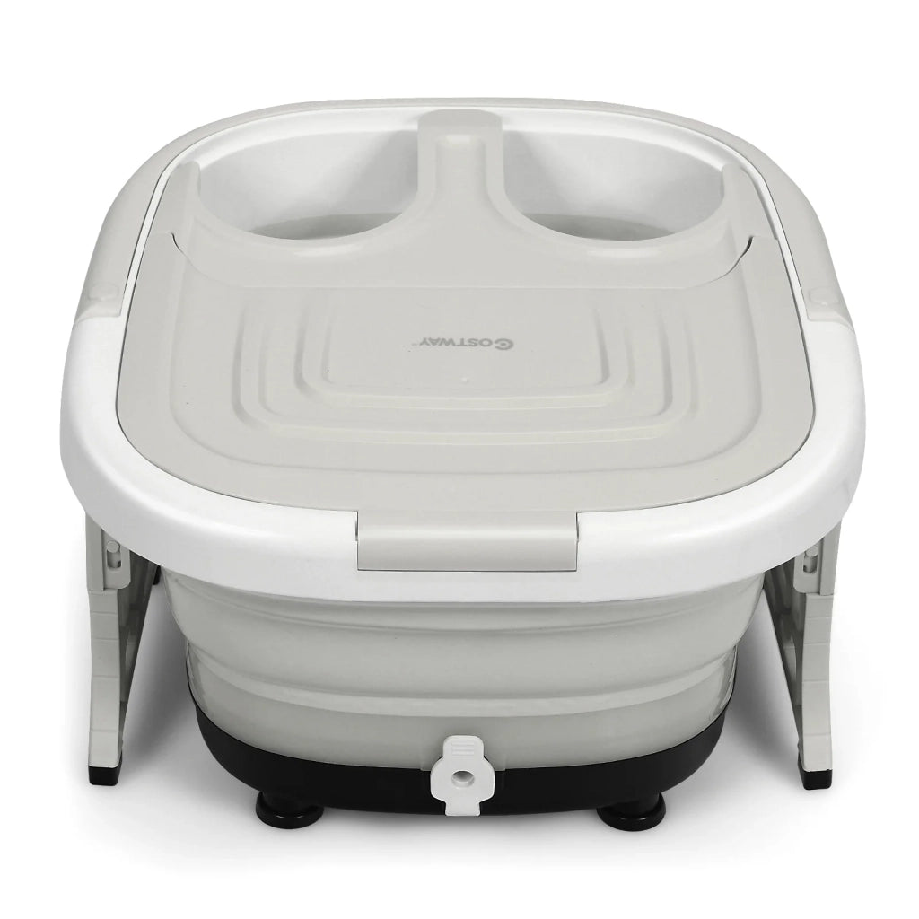 Pediluvio con idroterapia 42 x 40 x 24 cm telecomando massaggio con bolle atmosfera accogliente PP grigio 20_0021008