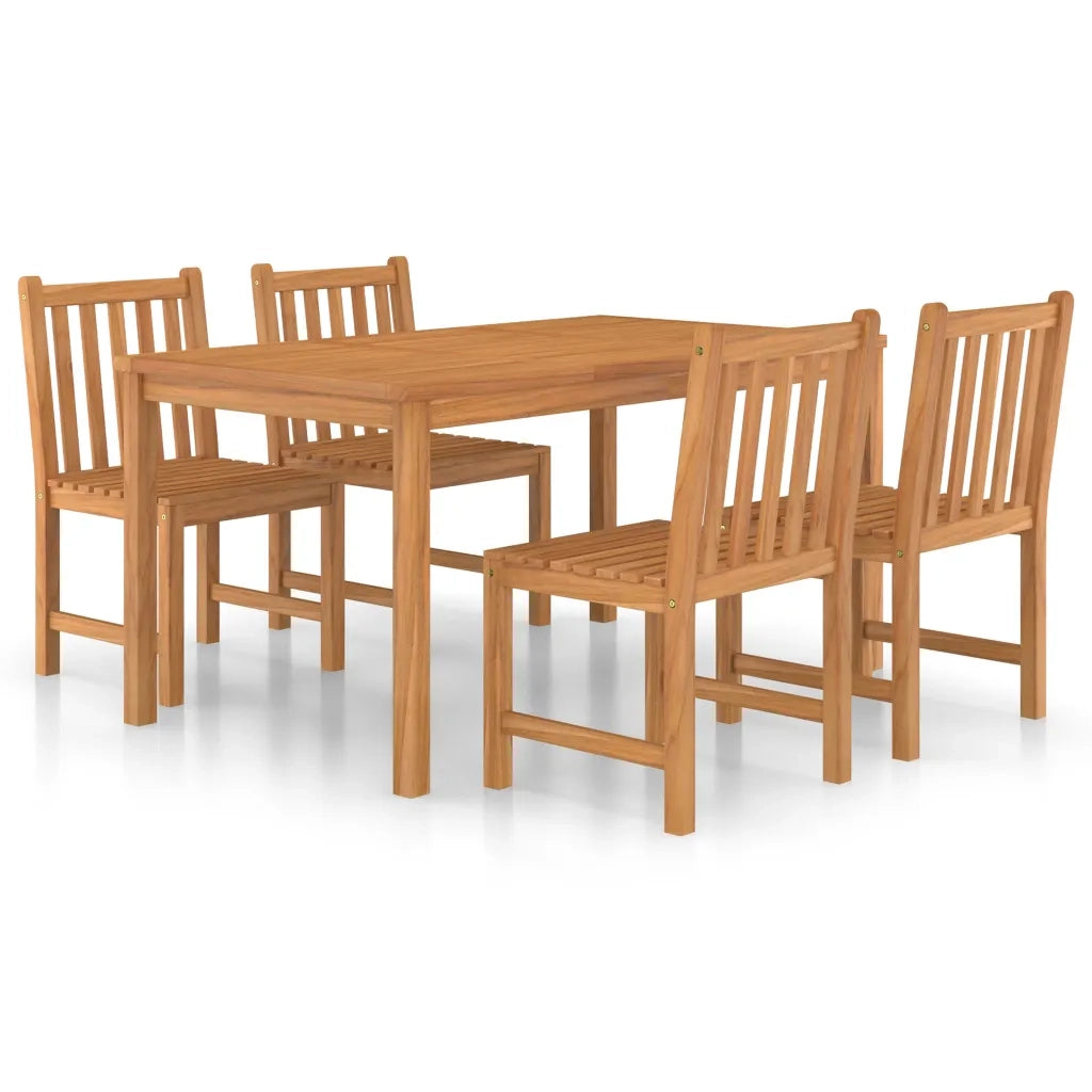 Set da pranzo da giardino 5 pz 150x90 cm in legno massello di teak 3059933