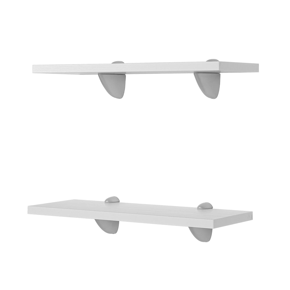 Coppia mensole 60x23 cm salvaspazio in legno bianco linea Pilar