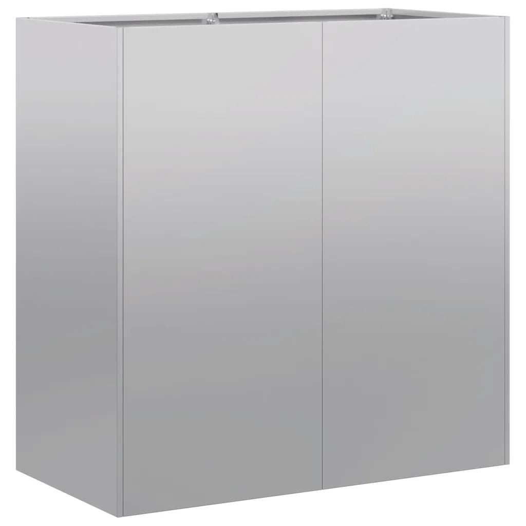 Fioriera | Cassetta per fiori | Vaso 80x40x80 cm in Acciaio Zincato