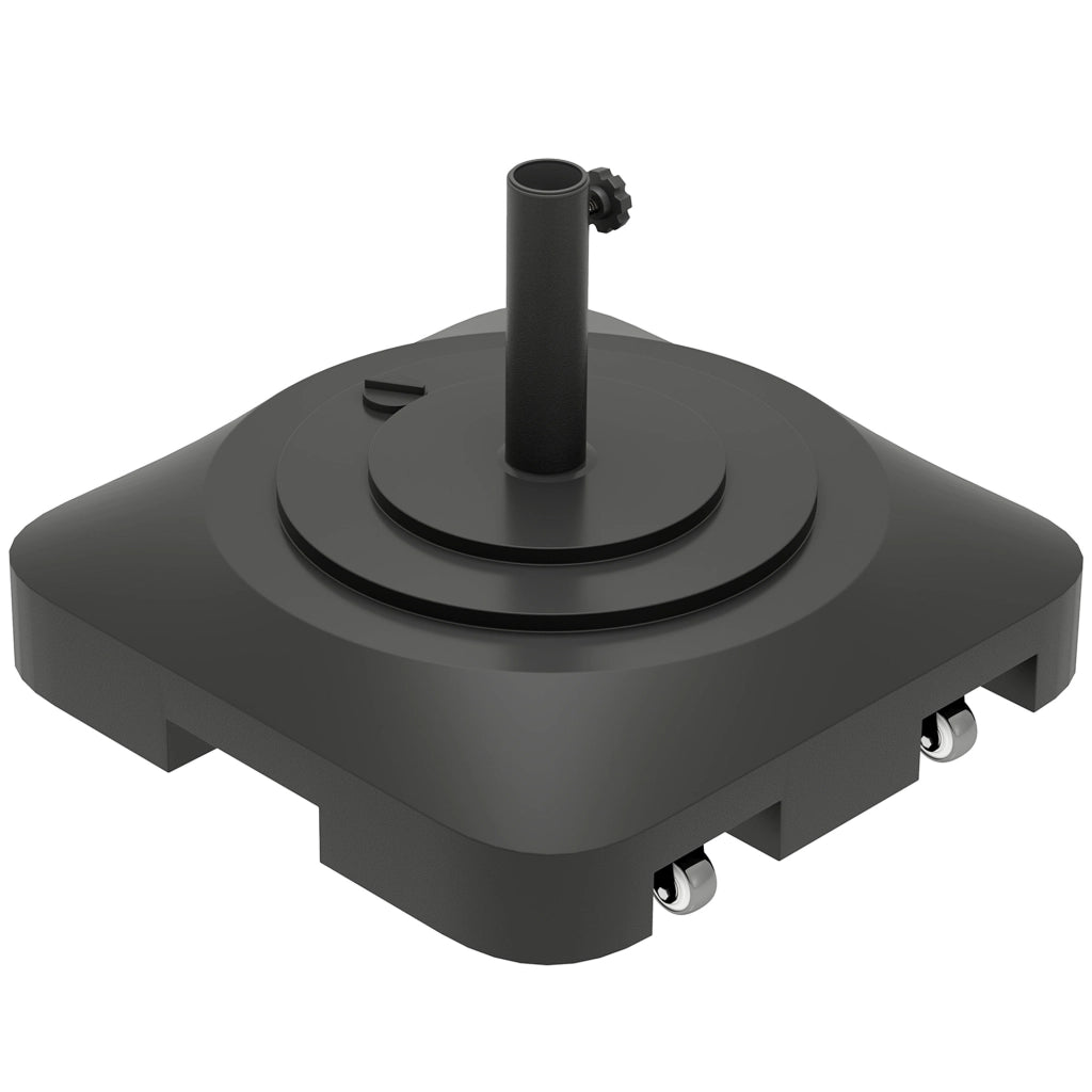 Base per Ombrellone a Rotelle ¨C Zephmum ¨C HDPE, Nero, 48x48x32.5 cm