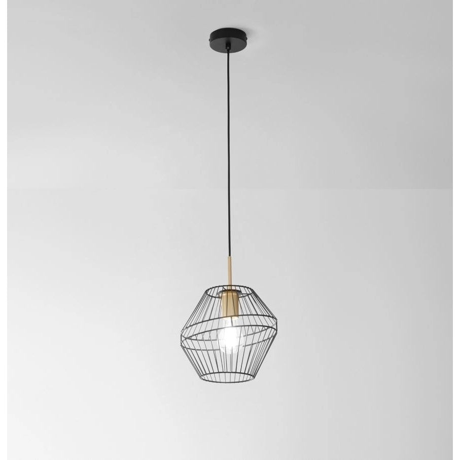 LAMPADARIO KIKO E27 D.25XH150CM NERA/ORO.