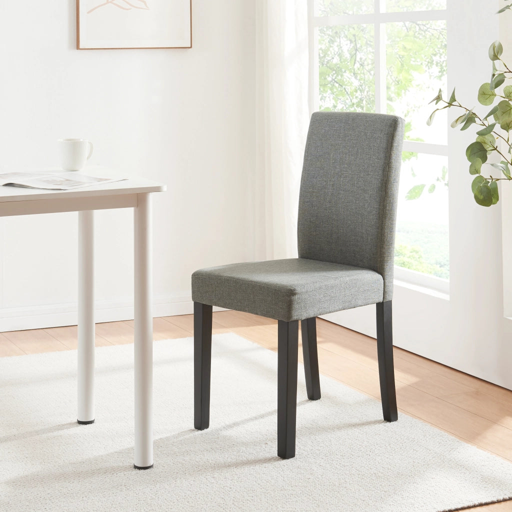 Set Hamburg di 6 Sedie Imbottite da Sala con Rivestimento in Tessuto Grigio Chiaro [en.casa]