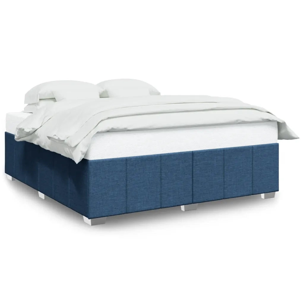 Letto matrimoniale | Letto per adulti | Giroletto senza Materasso Blu 200x200 cm in Tessuto