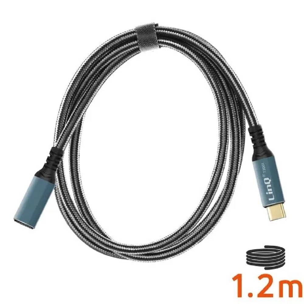 Trade Shop - Cavo Prolunga Usb-c Maschio Femmina Type-c 8k Ricarica Pd100w 1,2mt 20gbps T20g1 -