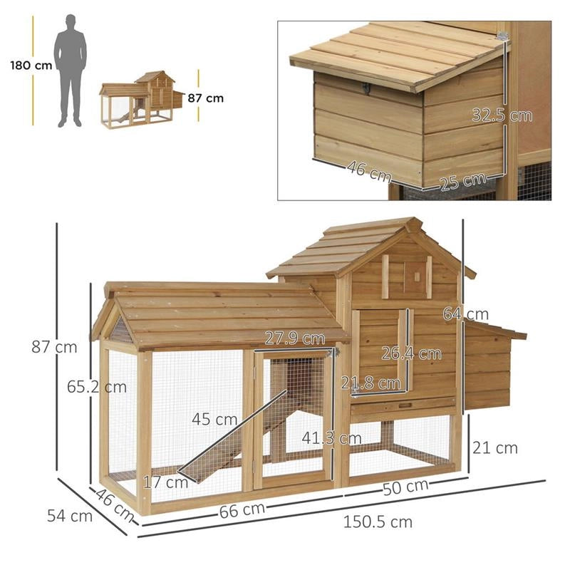 POLLAIO PREFABBRICATO IN LEGNO PER 2 GALLINE PER GIARDINO