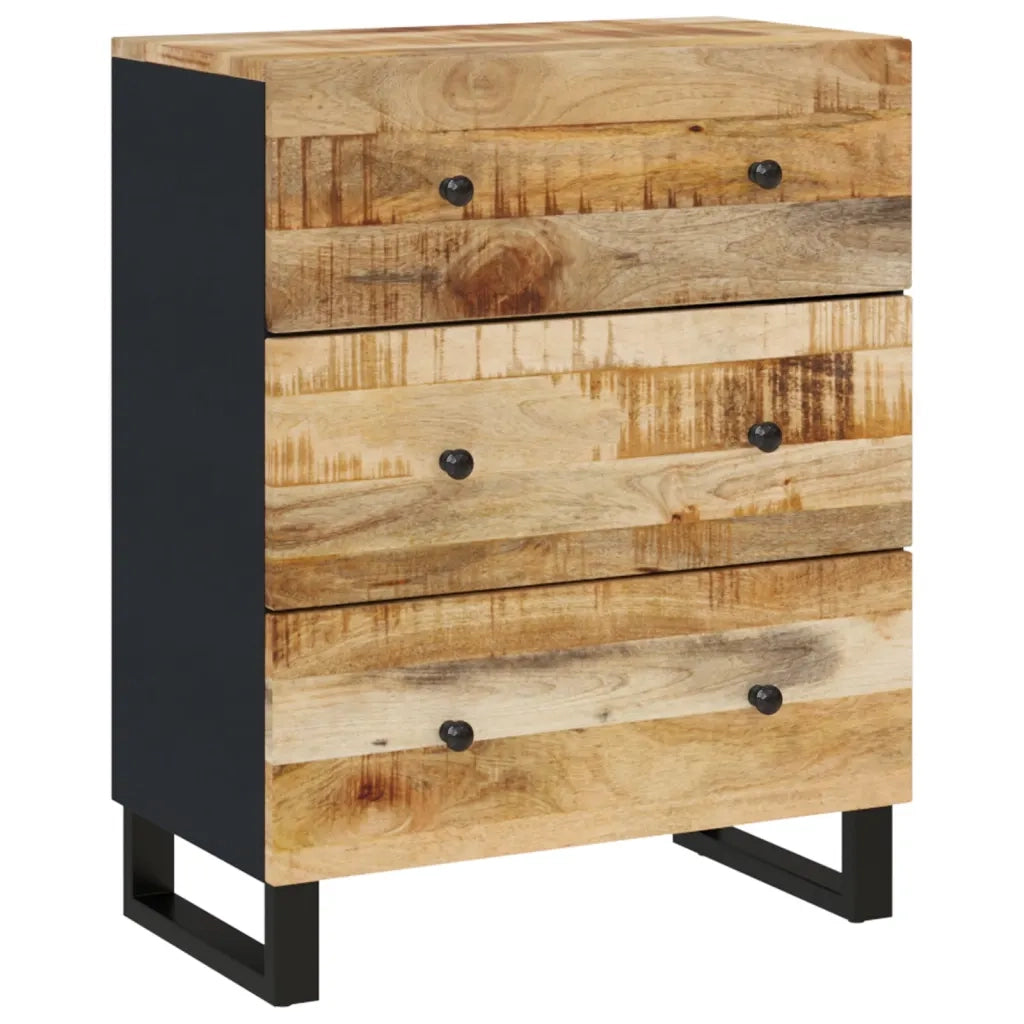 Credenze 3 pz in Legno di Mango Grezzo 3143638