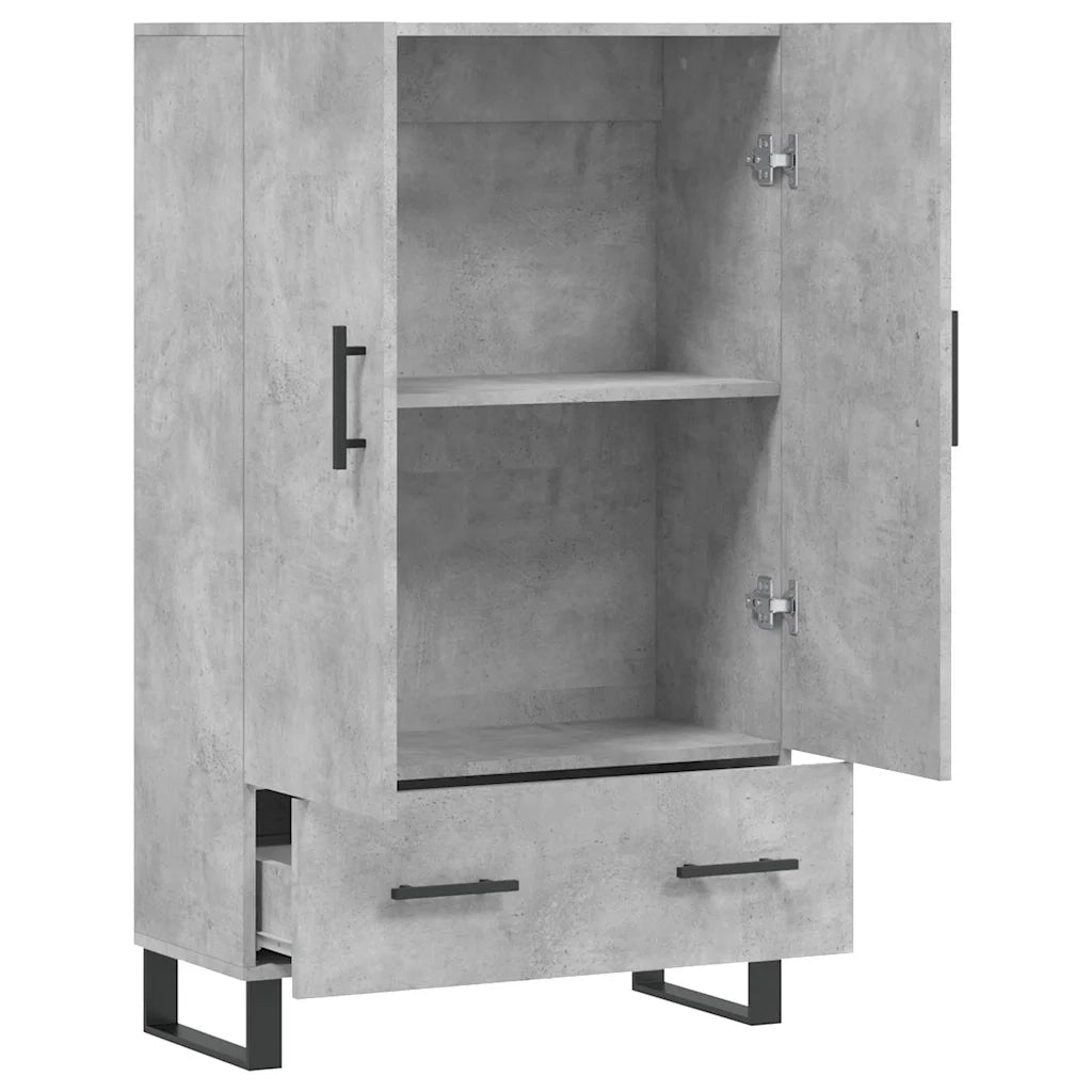 Credenza | Madia | Buffet da pranzo | Armadio da pranzo Grigio Cemento 69,5x31x115 cm in Legno Multistrato