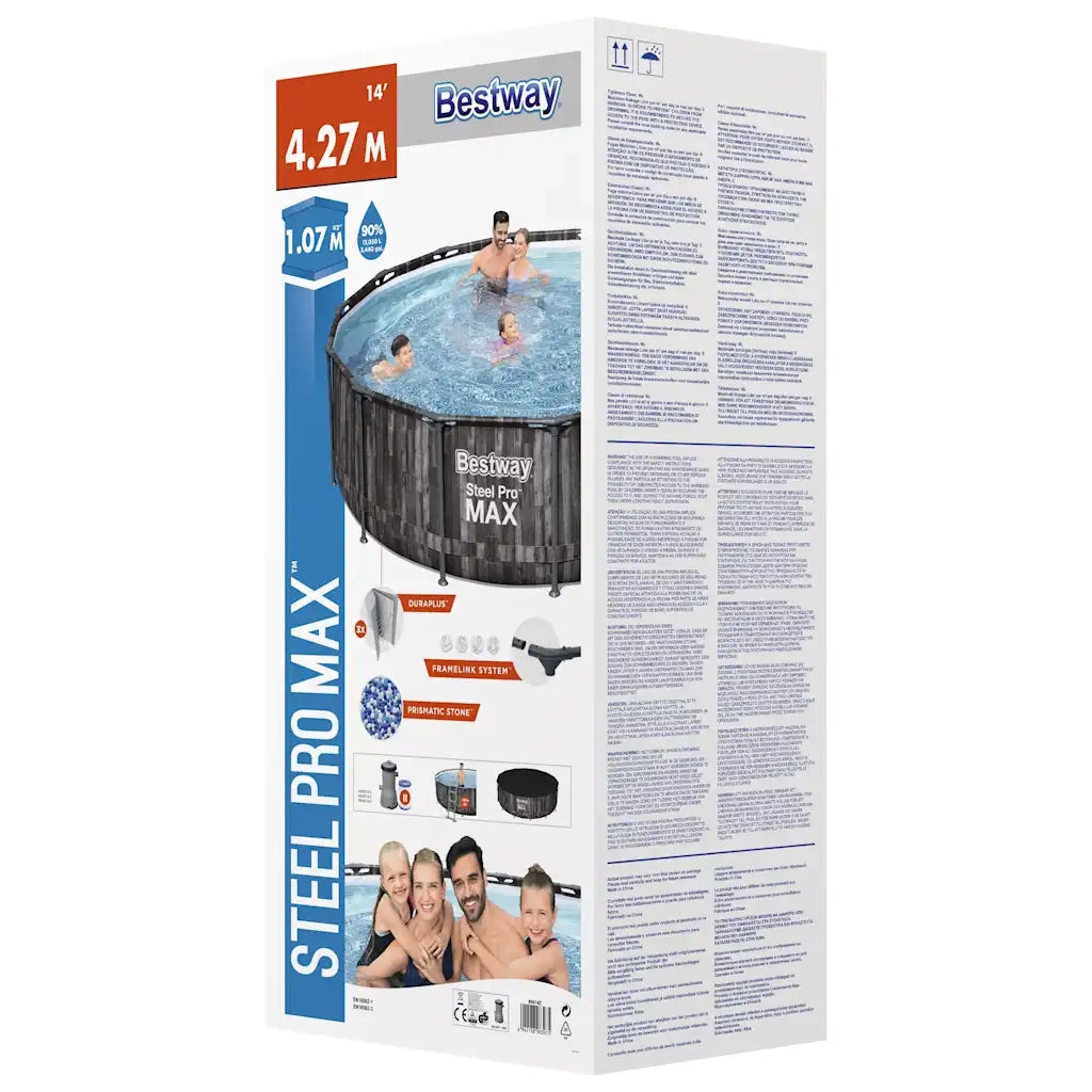 Bestway Set Piscina Steel Pro MAX Rotonda 427x107 cm 92859