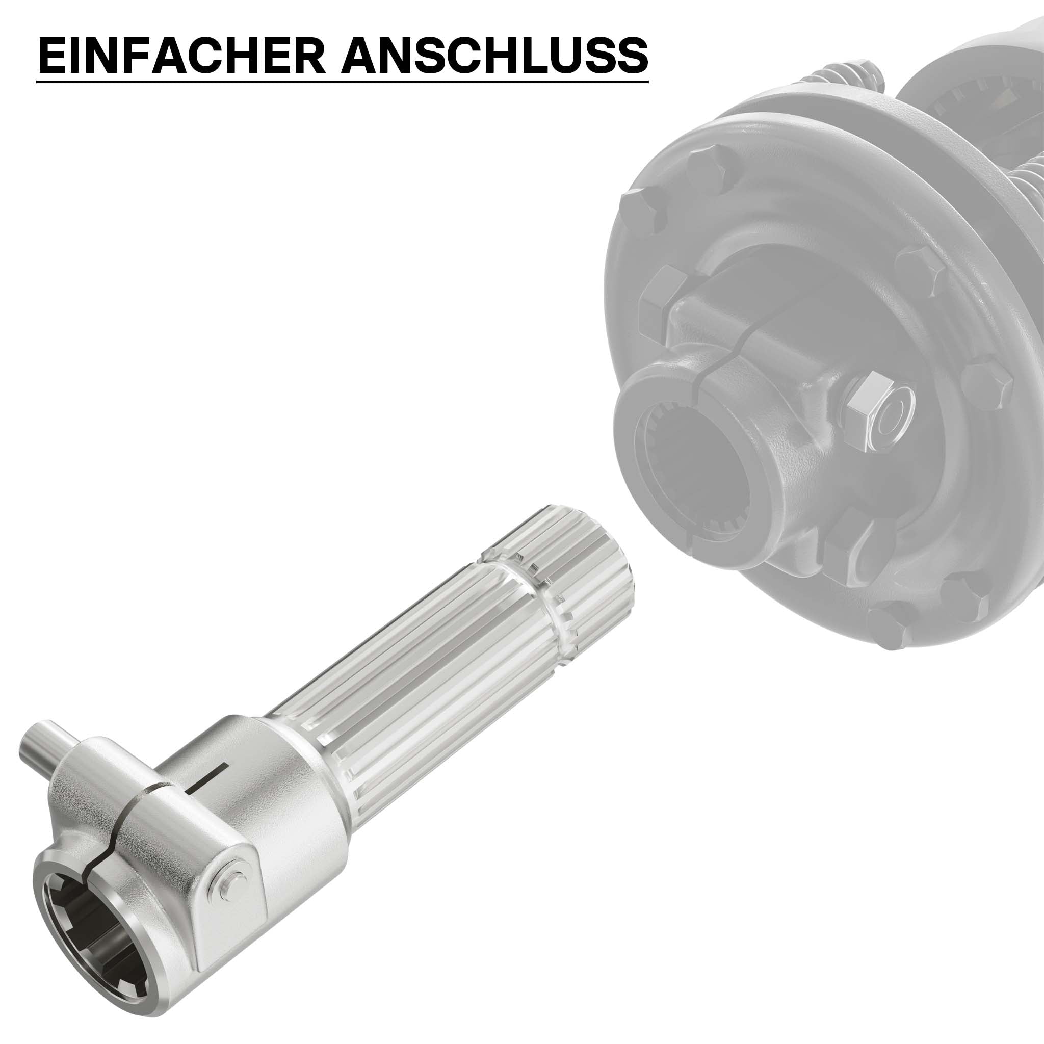 Boccola albero cardanico 160mm Attacco scanalato 8-32x38x6 per albero uscita 1 3/8" 21D Trattore