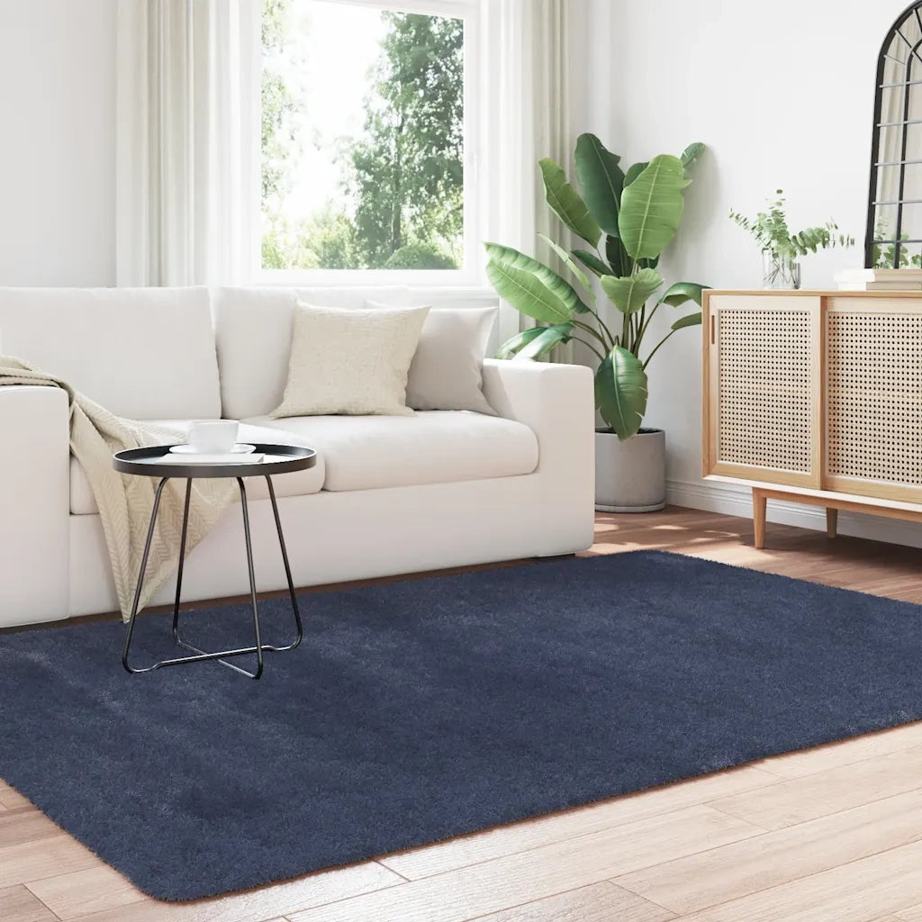 Tappeto Shaggy a Pelo Lungo NAVARRA Blu Marino 160x230 cm 4102843