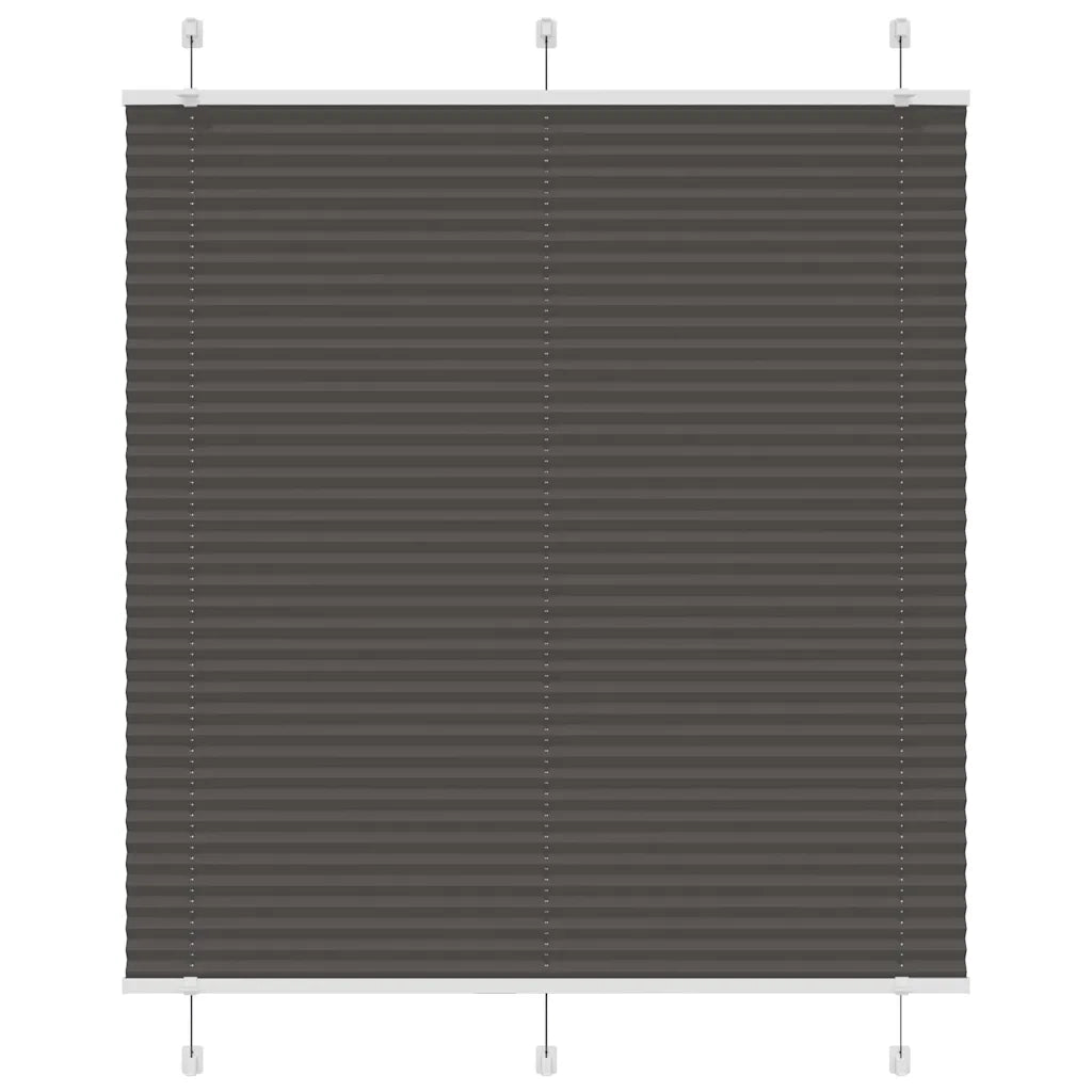 Tenda Plissettata Nera 120x100 cm Larghezza Tessuto 119,4 cm
