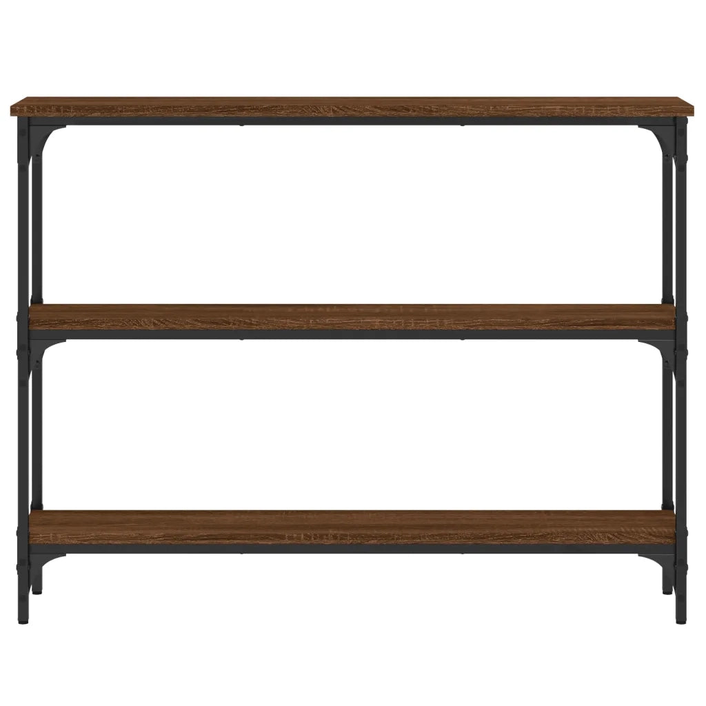 Tavolo Consolle Rovere Marrone 100x22,5x75 cm Legno Multistrato 834029