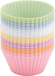 Muffiniere in Silicone, Muffiniere per Cupcake Reutilizzabili (Set da 24, 7 Colori)