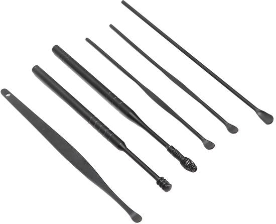 Oorlepel Professionale per la Pulizia dell'Orecchio - Pulitore per l'Orecchio - Materiale in Acciaio Inossidabile - Flessibile - Compatta - Incluso Sacchetto di Riciclo