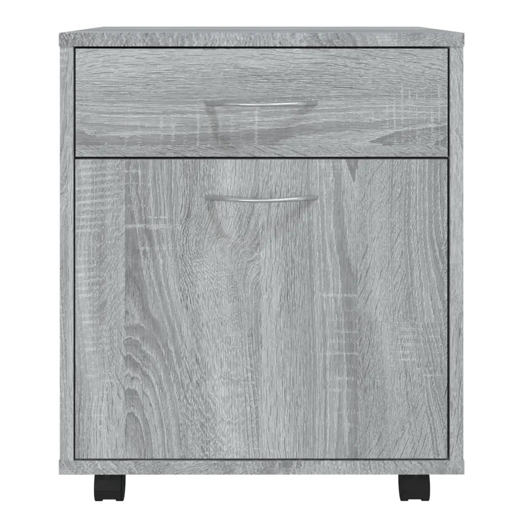 Armadietto con Ruote Grigio Sonoma 45x38x54cm Legno Multistrato cod mxl 46458