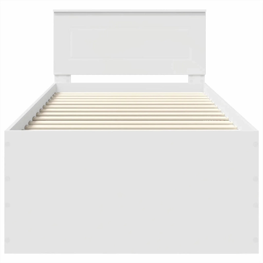 Struttura del letto Bianco 75 x 190 cm Legno multistrato