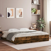 Giroletto con Cassetti Rovere Fumo 160x200 cm Legno Multistrato