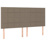 Testiera | Testata per letto Tortora 200x5x118/128 cm Tessuto