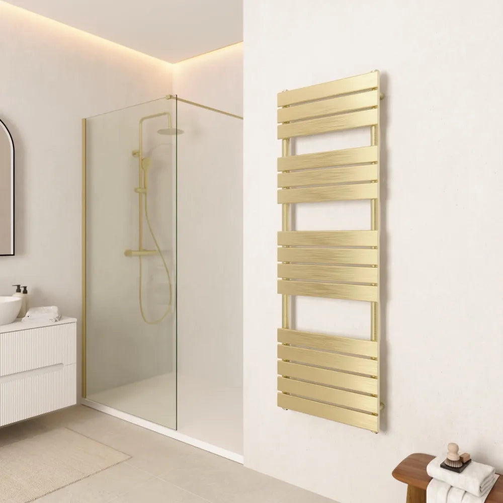 Termoarredo idraulico 1500x500 oro spazzolato interasse 450 | Andromeda
