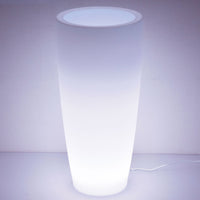 Vaso Luminoso da Giardino a LED Ø33 cm in Resina 5W Cypress Bianco Freddo