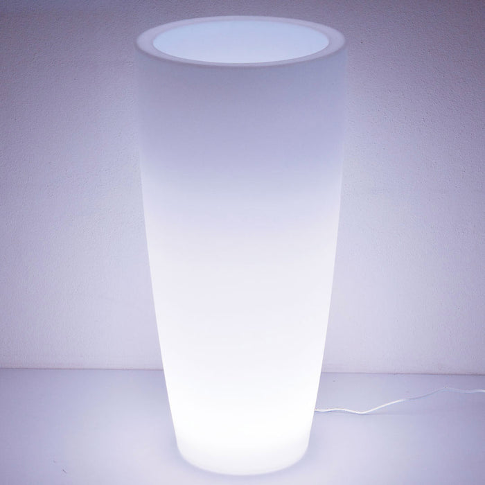 Vaso Luminoso da Giardino a LED Ø33 cm in Resina 5W Cypress Bianco Freddo