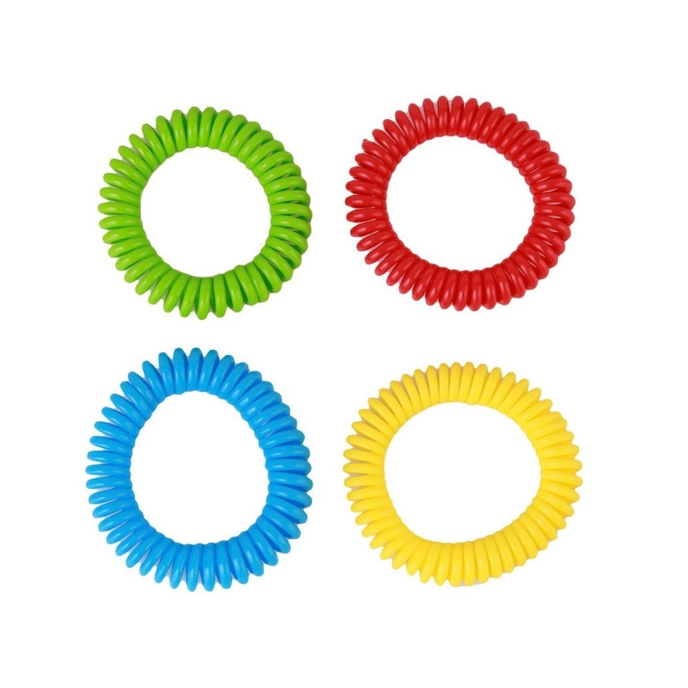 Trade Shop - 2pz. Bracciale Citronella Spirale Polso Repellente Antizanzare Insetti Elastico -