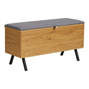 Barco - Panca contenitore effetto rovere 92x33x48 cm