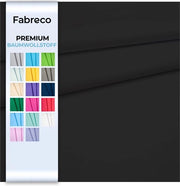 Stoffa di lino 100% per metro, piana, 2 m x 160 cm | 220 g/m - Soffice, duraturo e idrorepellente | Stoffe per cucito e decorazione | Tela | Nero