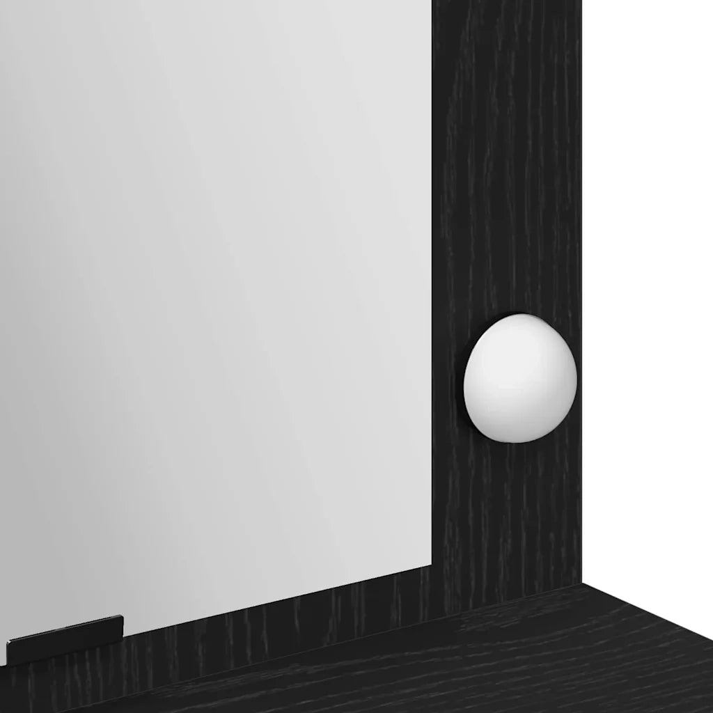 Toeletta | Tavolo da Trucco con lo scaffale Rovere Nero 100 x 41 x 135 cm