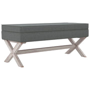 Sgabello contenitore 110 x 45 x 49 cm tessuto grigio scuro 02_0010791