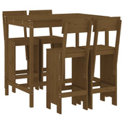 Set Bar da Giardino 5 pz | Set Salotto da Giardino ambra in Legno Massello di Pino