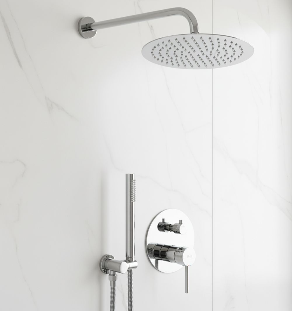 Set Doccia Da Incasso Rea Lungo Diamond Chrome + Box