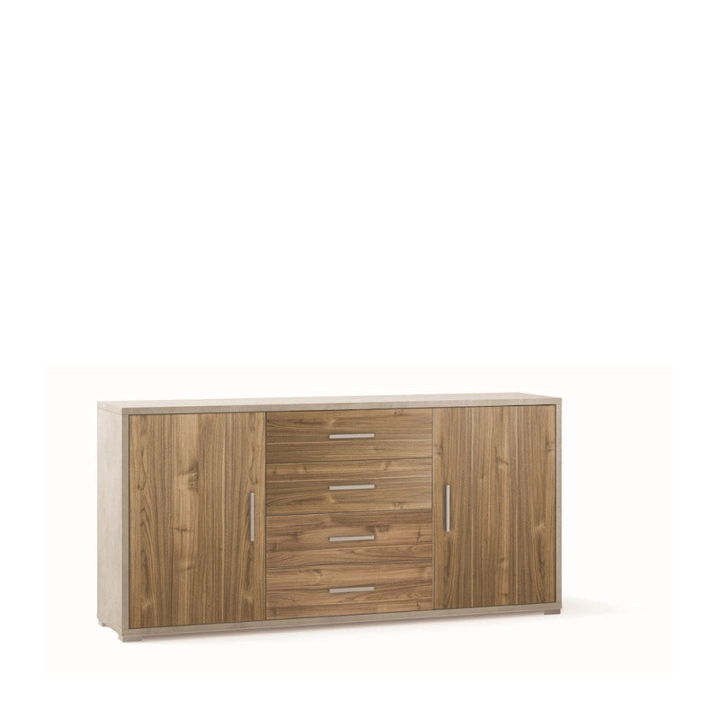 Mobile 2 Ante 4 Cassetti Kit Ossido Bianco cm 174x41x84h - Sarmog