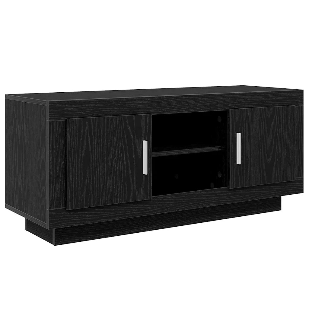 Mobile TV Rovere Nero 102 x 35 x 45 cm Legno multistrato 880533