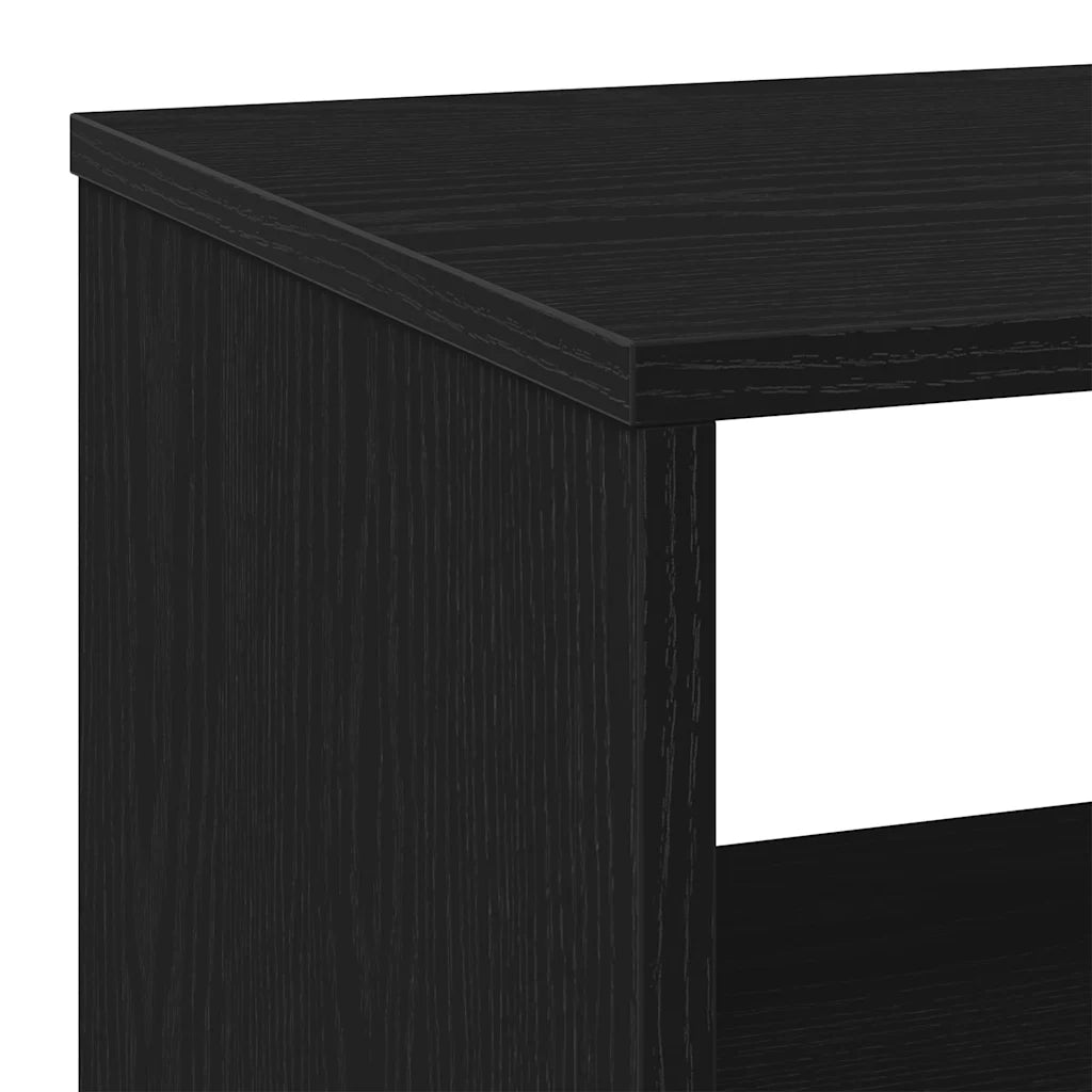Tavolino laterale in rovere nero 70x35x60 cm in legno ingegnerizzato 862496