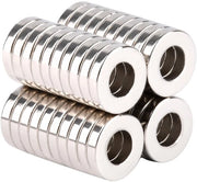 Magnetico Neodymium Extra Forte, 5x2mm Magnetico con Foro 10mm Anello Magnetico Piccolo Magnetico Circolare Magnetici Anello Forte 40 Unità
