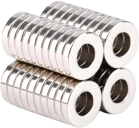 Magnetico Neodymium Extra Forte, 5x2mm Magnetico con Foro 10mm Anello Magnetico Piccolo Magnetico Circolare Magnetici Anello Forte 40 Unità
