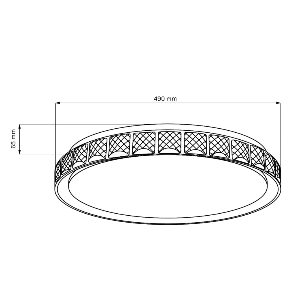 Plafoniera LED Polux Nina 72W Ø49 nero IP44 dimmer